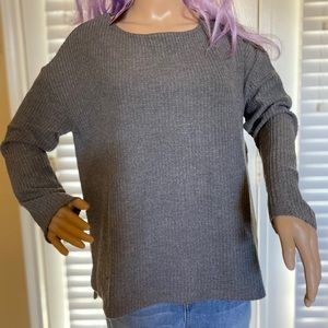 Splendid Charcoal Thermal Waffle Top Sz Medium NWT